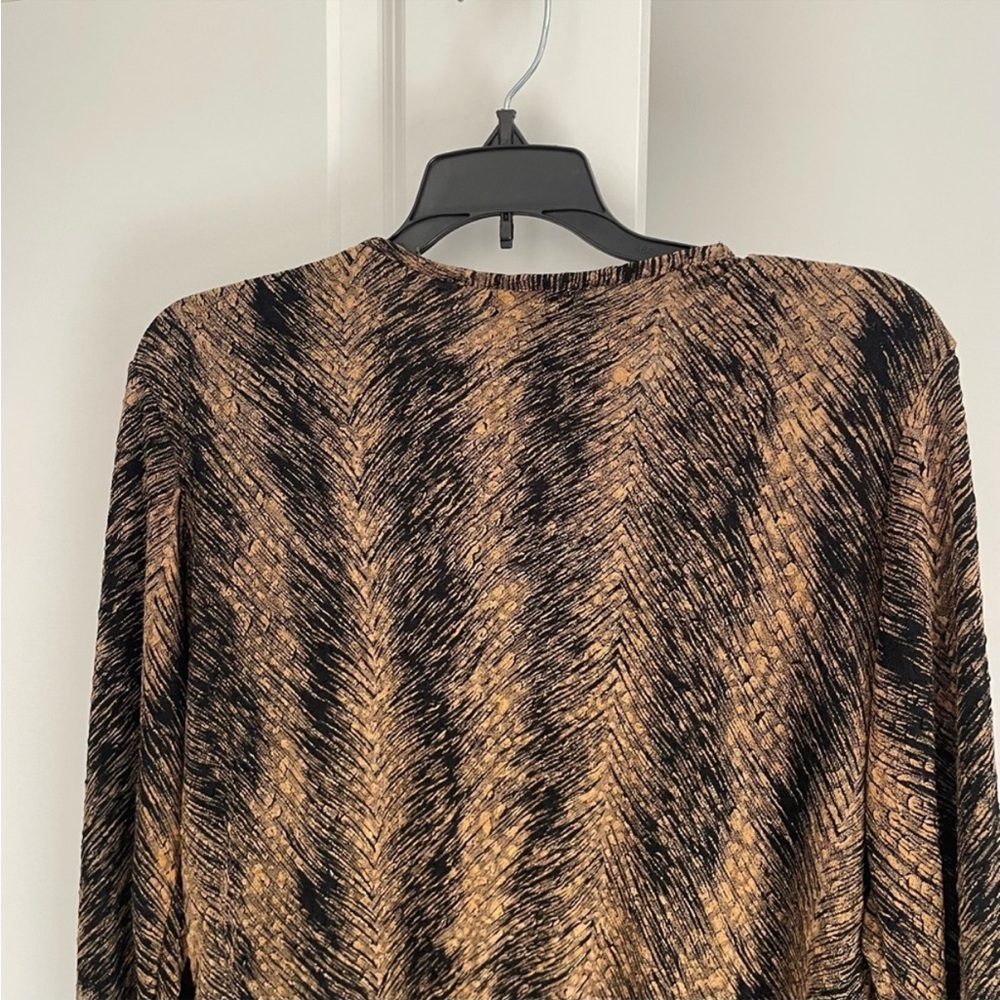Choices Vintage Cardigan Sweater Size S Black and Gold - Picture 4 of 9